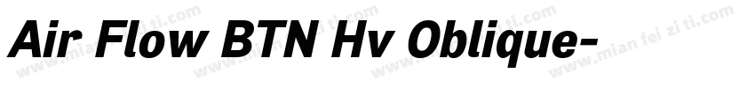 Air Flow BTN Hv Oblique字体转换